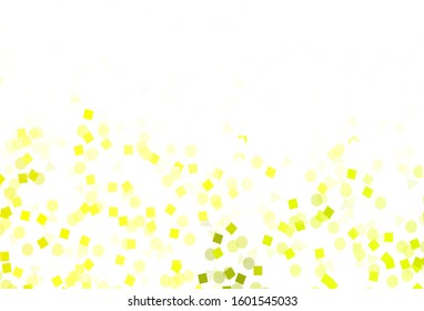 Light Green, Yellow vector background with triangles, circles, cubes. Abstract gradient illustration with circles, triangles, cubes. Pattern for booklets, leaflets