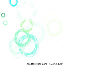 Light Green, Yellow vector background with bubbles. Beautiful colored illustration with blurred circles in nature style. Pattern for beautiful websites.