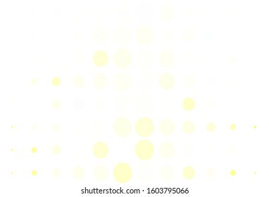 Light Green, Yellow vector background with spots. Blurred bubbles on abstract background with colorful gradient. Pattern for futuristic ad, booklets.