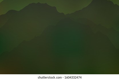 Light Green, Yellow vector background with bent lines. Creative geometric illustration in mountain style with gradient. Mountain style for your business design.