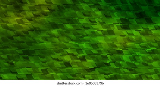 Light Green, Yellow vector background with polygonal style. Illustration with set of colorful triangles. Design for your promotions.