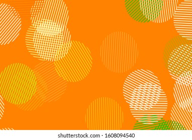 Light Green, Yellow vector background with bubbles. Modern abstract illustration with colorful water drops. Pattern for textures of wallpapers.