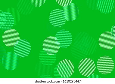 Light Green, Yellow vector background with spots. Blurred bubbles on abstract background with colorful gradient. Pattern for beautiful websites.