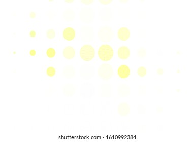 Light Green, Yellow vector background with spots. Blurred bubbles on abstract background with colorful gradient. Design for your business advert.