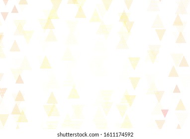 Light Green, Yellow vector background with triangles. Decorative design in abstract style with triangles. Pattern for booklets, leaflets
