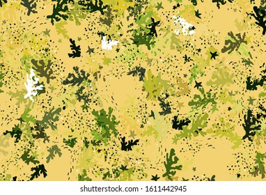Light Green, Yellow vector background with abstract shapes. Modern abstract illustration with colorful random forms. Modern design for your business card.