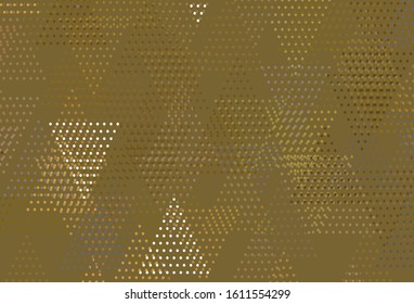 Light Green, Yellow vector background with polygonal style with circles. Illustration with set of colorful circles, triangles. Modern template for landing page.