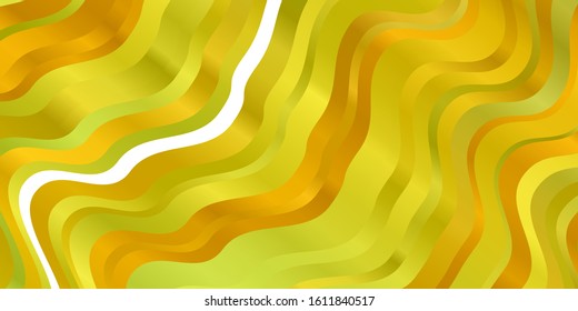 Light Green, Yellow vector background with bows. Colorful illustration in circular style with lines. Pattern for ads, commercials.