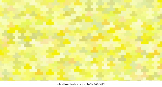 Light Green, Yellow vector background in polygonal style. Colorful illustration with gradient rectangles and squares. Pattern for business booklets, leaflets