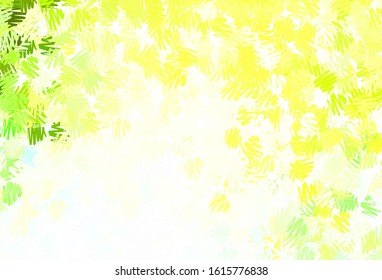 Light Green, Yellow vector background with straight lines. Glitter abstract illustration with colorful sticks. Pattern for ads, posters, banners.
