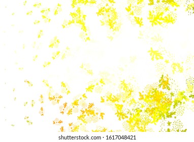 Light Green, Yellow vector background with abstract shapes. Decorative design in abstract style with random forms. Modern design for your business card.