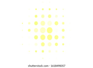 Light Green, Yellow vector background with spots. Glitter abstract illustration with blurred drops of rain. Pattern for textures of wallpapers.