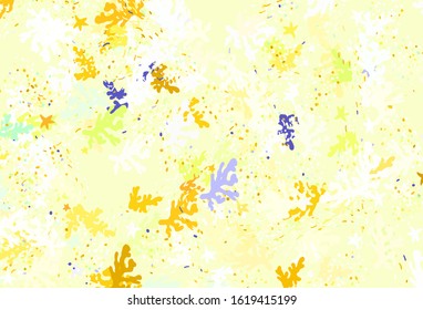 Light Green, Yellow vector background with abstract shapes. Decorative design in abstract style with random forms. Background for a cell phone.