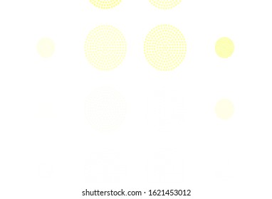 Light Green, Yellow vector background with bubbles. Blurred decorative design in abstract style with bubbles. Pattern for futuristic ad, booklets.