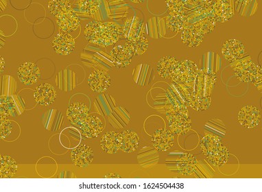 Light Green, Yellow vector background with bubbles. Blurred bubbles on abstract background with colorful gradient. Design for your business advert.