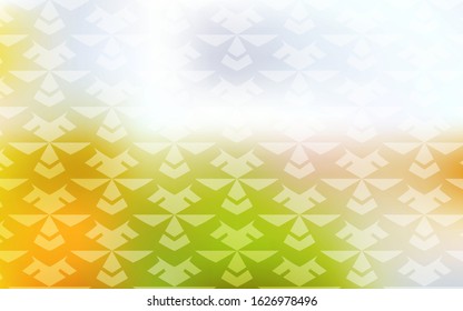 Light Green, Yellow vector background with wry lines. Geometric illustration in abstract style with gradient.  A new texture for your  ad, booklets, leaflets.