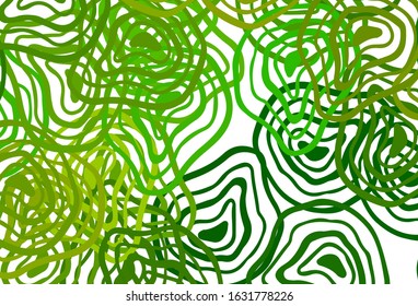 Light Green, Yellow vector background with bent lines. Colorful illustration in abstract style with gradient. A completely new template for your design.