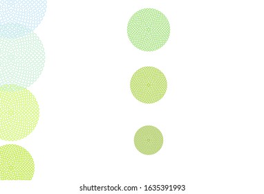 Light Green, Yellow vector background with bubbles. Beautiful colored illustration with blurred circles in nature style. Design for your business advert.