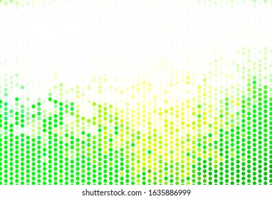 Light Green, Yellow vector background with bubbles. Modern abstract illustration with colorful water drops. Pattern for ads, leaflets.
