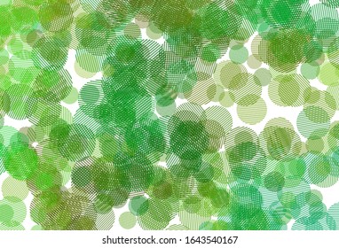 Light Green, Yellow vector background with bubbles. Illustration with set of shining colorful abstract circles. Pattern for futuristic ad, booklets.