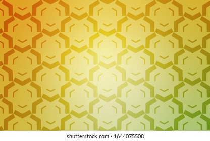 Light Green, Yellow vector background with bent lines. Geometric illustration in abstract style with gradient.  Pattern for your business design.