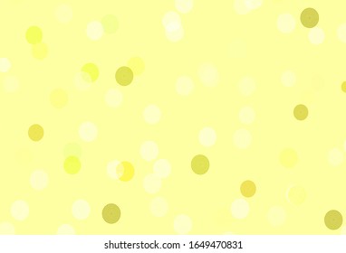 Light Green, Yellow vector background with xmas snowflakes. Modern geometrical abstract illustration with snowflakes. New year design for poster, banner.
