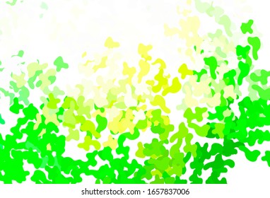 Light Green, Yellow vector background with abstract shapes. Modern abstract illustration with colorful random forms. Elegant design for wallpapers.