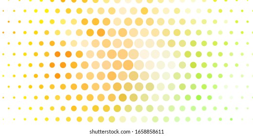 Light Green, Yellow vector background with spots. Abstract decorative design in gradient style with bubbles. Pattern for wallpapers, curtains.