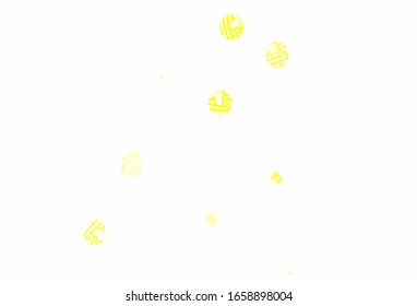 Light Green, Yellow vector background with bubbles. Abstract illustration with colored bubbles in nature style. Pattern for ads, leaflets.