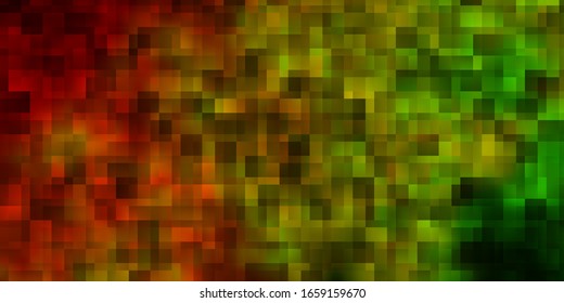Color verde claro, fondo vectorial amarillo con rectángulos. Ilustración abstracta de gradiente con rectángulos coloridos. Plantilla moderna para la página de inicio.