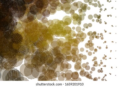 Color verde claro, fondo vectorial amarillo con burbujas. Hermosa ilustración de color con círculos borrosos en estilo natural. Nueva plantilla para tu libro de marcas.