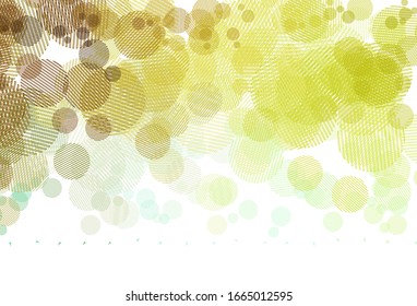 Light Green, Yellow vector background with spots. Modern abstract illustration with colorful water drops. Design for your business advert.