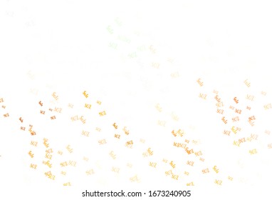 Light Green, Yellow vector background with 30, 50, 90 % signs of sales. Colored words of sales with gradient on white background. Backdrop for mega promotions, discounts.