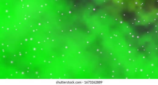 Light Green, Yellow vector background with colorful stars. Colorful illustration with abstract gradient stars. Design for your business promotion.