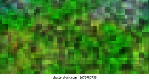 Color verde claro, fondo vectorial amarillo en estilo poligonal. Rectángulos con gradiente colorido sobre fondo abstracto. Plan para folletos y folletos comerciales