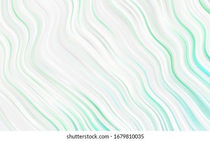 Fondo vectorial amarillo verde claro con formas de burbuja. Ilustración abstracta de brillo con líneas irregulares. Patrón de ondas texturadas para fondos.