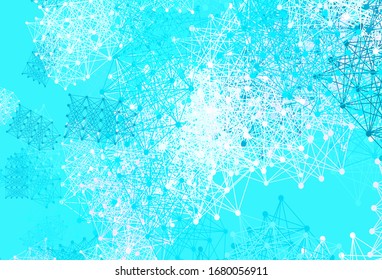 Hellgrüner, gelber Vektorillustration-Hintergrund mit Formen künstlicher Intelligenz. Farbiges Design in einfachem Stil mit AI Links. Muster für Poster, Banner der Technik.