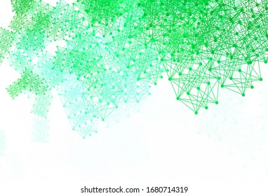 Light Green, Yellow vector background with forms of artificial intelligence. Colorful design in simple style with AI links. Pattern for  poster, banner of technology.