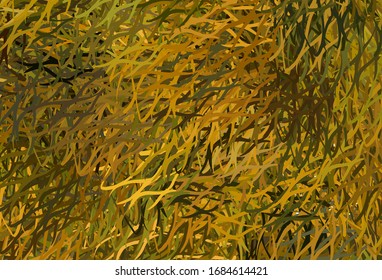 Color verde claro, fondo vectorial amarillo con líneas raras. Ilustración abstracta de brillo con líneas irregulares. Estilo abstracto para el diseño de su negocio.