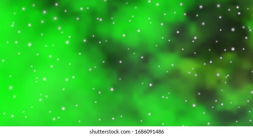 Light Green, Yellow vector background with colorful stars. Colorful illustration with abstract gradient stars. Design for your business promotion.