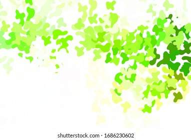 Fondo vectorial amarillo verde claro con formas abstractas. Ilustración abstracta moderna con formas aleatorias coloridas. Mejor diseño inteligente para su negocio.