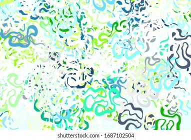 Light Green, Yellow vector background with abstract shapes. Decorative design in abstract style with random forms. Background for a cell phone.