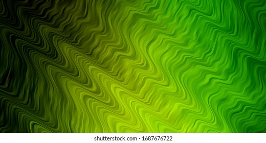 Light Green, Yellow vector background with lines. Colorful illustration, which consists of curves. Pattern for websites, landing pages.