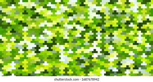 Hellgrüner, gelber Hintergrund der Vektorillustration im polygonalen Stil. Neue abstrakte Illustration mit rechteckigen Formen. Das beste Design für Ihre Anzeige, Ihr Poster, Ihr Banner.