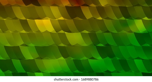 Light Green, Yellow vector background with set of hexagons. Colorful hexagons on blur backdrop. Pattern for landing pages.