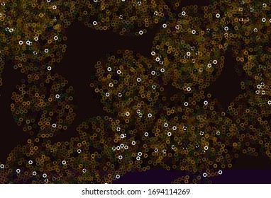 Light Green, Yellow vector background with spots. Abstract illustration with colored bubbles in nature style. New template for your brand book.