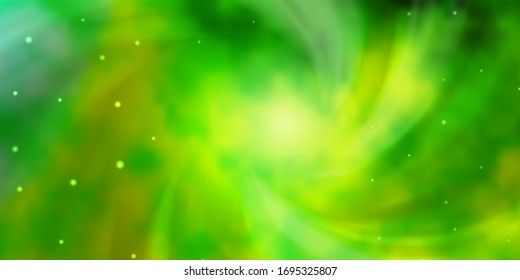 Light Green, Yellow vector background with colorful stars. Colorful illustration in abstract style with gradient stars. Pattern for websites, landing pages.
