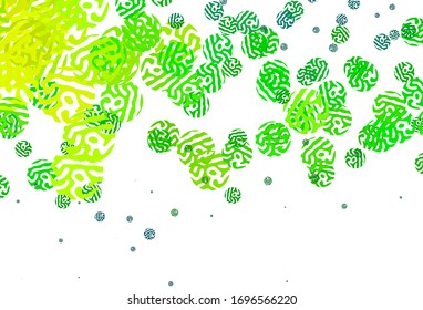 Fondo vectorial amarillo verde claro con formas abstractas. Diseño decorativo en estilo abstracto con formas aleatorias. Diseño elegante para tapizados.