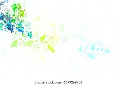 Light Green, Yellow vector background with abstract shapes. Illustration with colorful gradient shapes in abstract style. Modern design for your business card.
