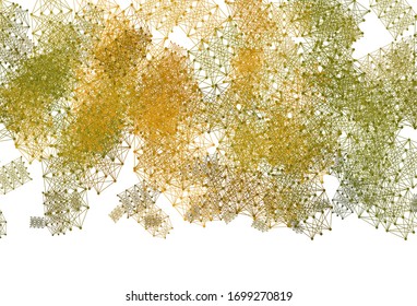 Light Green, Yellow vector background with forms of artificial intelligence. Shining illustration with AI shapes on abstract template. Pattern for science, futuristic designs.